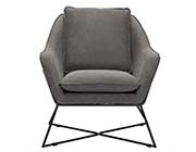 Gray Fabric Lounge Chair Z727