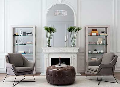Gray Fabric Lounge Chair Z727