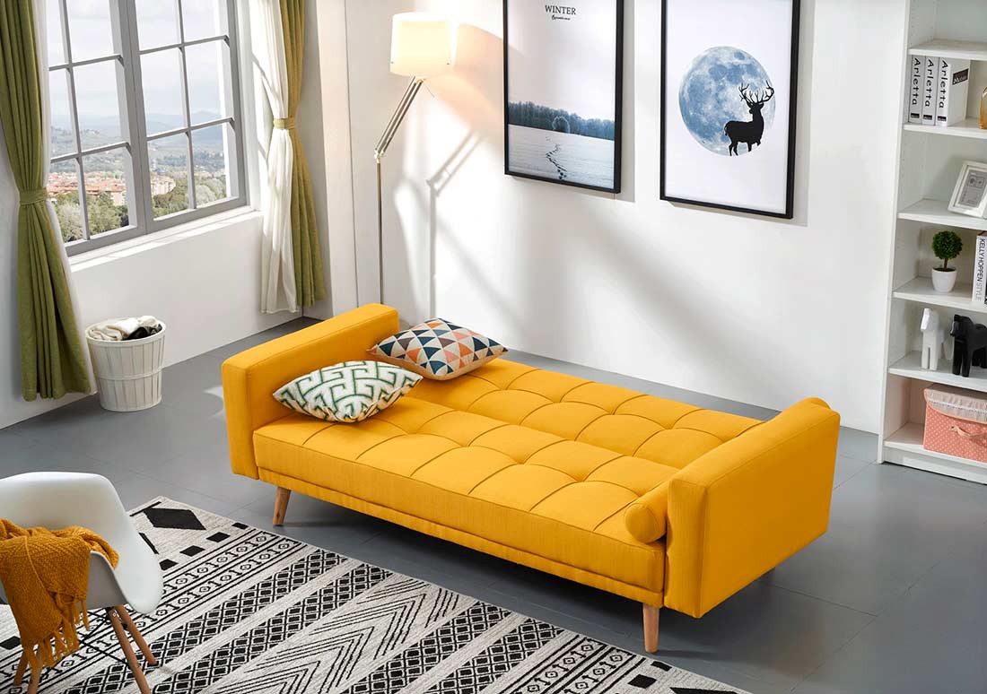 modern yellow sofa bed