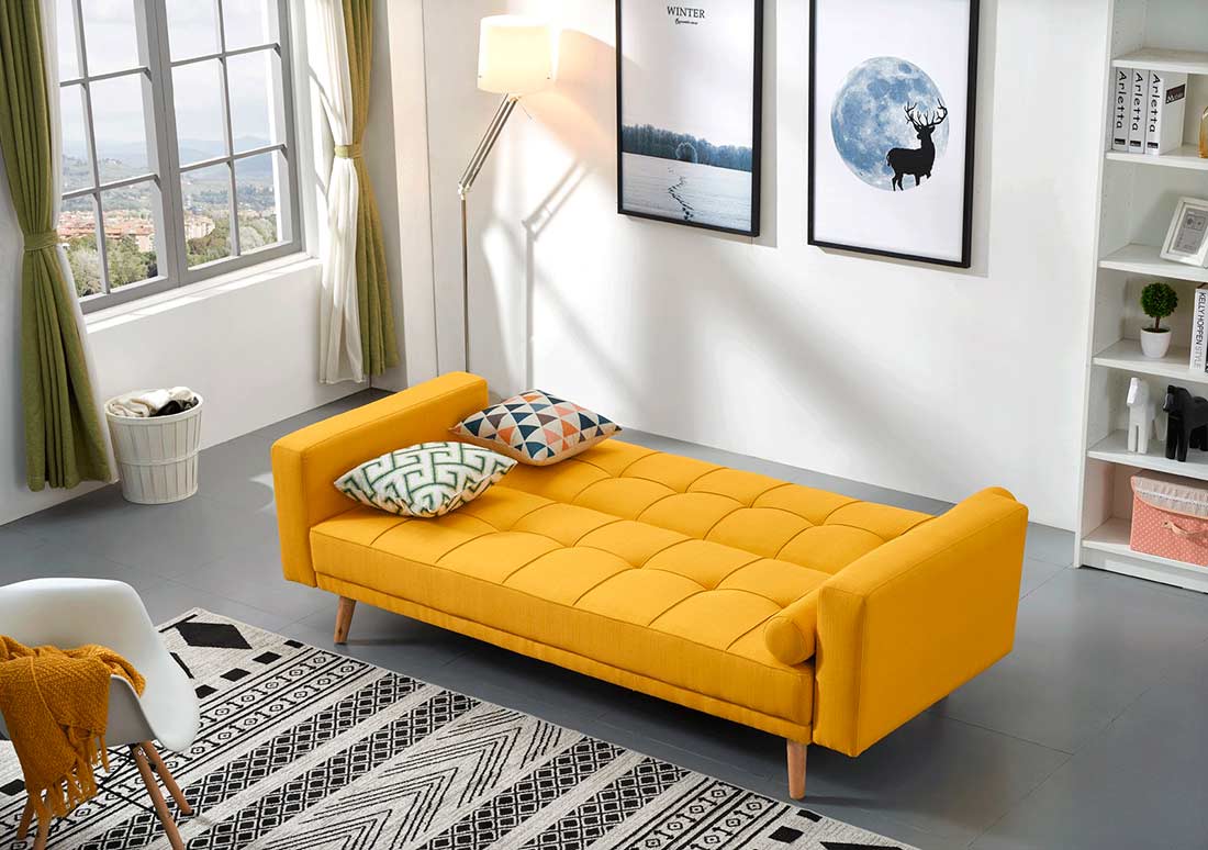 yellow sofa bed sale