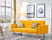Yellow fabric sofa bed EF 116
