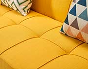 Yellow fabric sofa bed EF 116