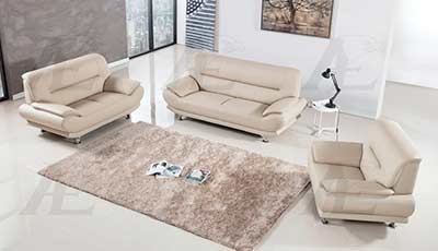 Bone Bonded Leather Sofa set AE 709