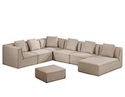 Beige Fabric Modular Sectional Sofa VG 701