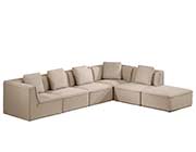 Beige Fabric Modular Sectional Sofa VG 701