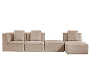 Beige Fabric Modular Sectional Sofa VG 701