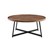 Niklaus Walnut Round Coffee Table by Eurostyle