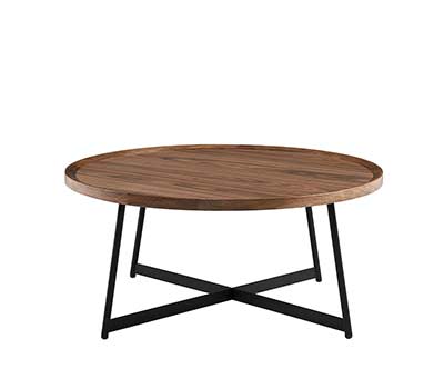 Niklaus Walnut Round Coffee Table by Eurostyle
