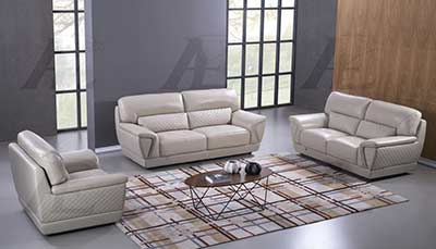 Light Gray Leather Sofa set AE 99