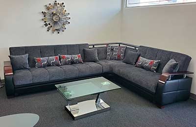 Dark Grey Modular Sectional sofa bed Moon