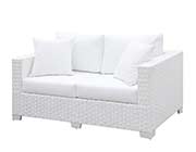 Whtie Wicker Patio Sofa FA 135
