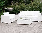 Whtie Wicker Patio Sofa FA 135