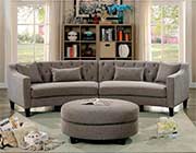 Taupe Fabric Sectional Sofa FA 370