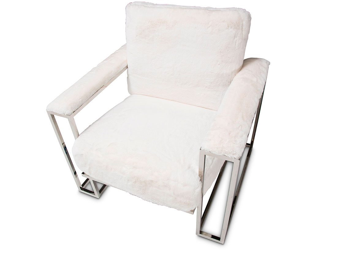 Astro Faux Fur Chaise by AICO Aico Living Room Furniture