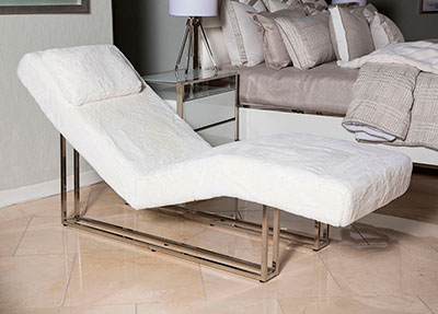 Astro Faux Fur Chaise by AICO