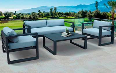 Gray and Black Outdoor Set VG Verina