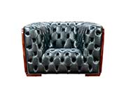 Gray Leather Sofa EF 514