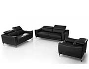 Black leather Sofa set VG Denise