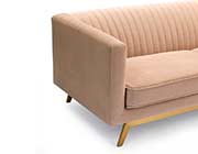 Beige Velvet Sofa AL 987