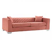 Blush Velvet Sofa AL Charlton