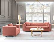 Blush Velvet Sofa AL Charlton