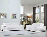 White Leather Sofa set GU 92