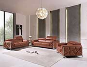 White Leather Sofa set GU 03