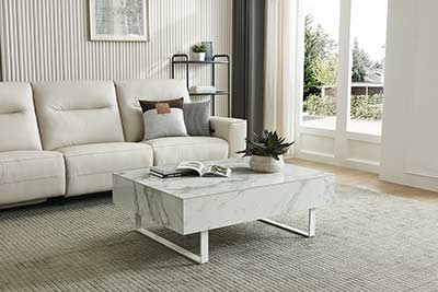 Coffee Table White Marble EF 97