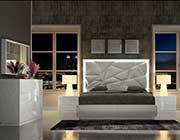 White Eco Leather Bedroom EF Akiva