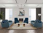 Blue fabric Sectional Sofa Legacy