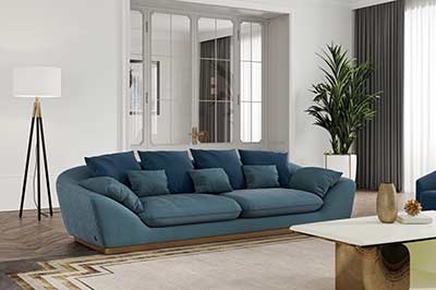 Blue fabric Sectional Sofa Legacy