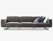 Gray Velvet Fabric Sofa Mavro