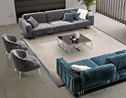 Gray Velvet Fabric Sofa Mavro