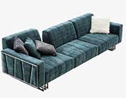 Gray Velvet Fabric Sofa Mavro