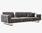 Gray Velvet Fabric Sofa Mavro