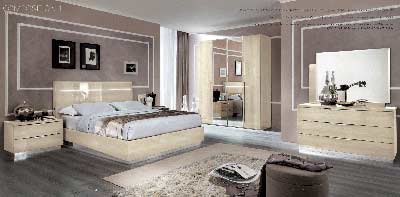 High Gloss Beige Bedroom EF Platinus