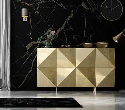 Exclusive Sideboard in Gold Finish EF Francisco