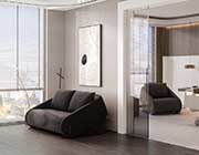 Contemporary Loveseat Bed Sommeil in Gray