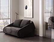 Contemporary Loveseat Bed Sommeil in Gray
