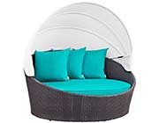Turquoise Outdoor Patio Daybed MW Cadencia