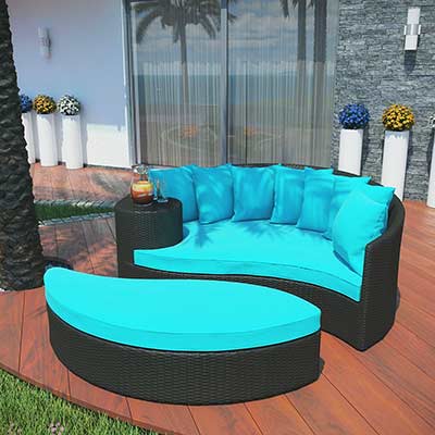 Turquoise Outdoor Patio Daybed MW Thaxi