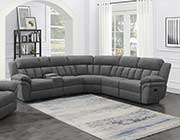 Charcoal Chenille Modular Sectional Sofa