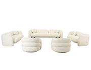 White Fabric Sectional Sofa set AE 381