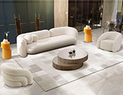 White Fabric Sectional Sofa set AE 381