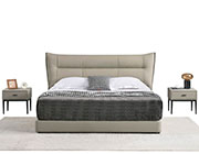 Light Gray Leather Bed AE 081