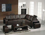 Sectional leather sofa Espresso 9