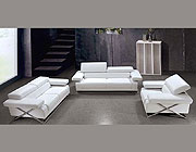 Linda Modern White Leather Sofa Set VG-110