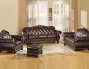  Dark Brown Leather Sofa AC-150