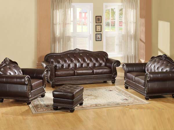 Dark Brown Leather Sofa Ac 150 Traditional Sofas