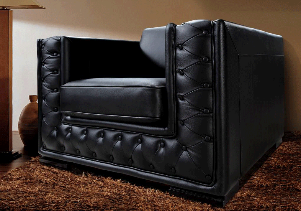 black leather sofa craig